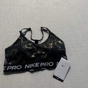 Nike Indy Sparkle Training Sports Bra Women's Sz M Black Brand New